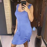 20 Colors Backless Lace Up Crochet Knitted Tunic Beach Cover Up Cover-ups Beach Dress Beach Wear Beachwear Female Women V5479
