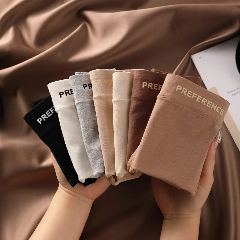 3PCS Woman High Waist Briefs Breathable Underwear Women Large Size Lingerie Pure Cotton Sexy Underware Triangular Panties Female