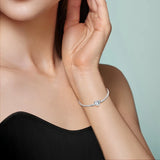 Bracelet Original 925 Sterling Silver Charm Bracelet 17-20CM Love Heart Pave Zirconia Bracelet for Women DIY Charm Jewelry Gifts