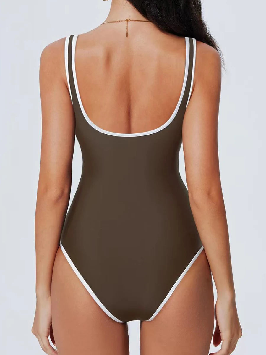 2026 Sexy Strappy Swimsuit One Piece Black Swimwear Female Solid Bathers Bathing Swimming Swim Suit Beachwear