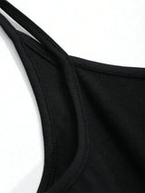 Women Backless Cami Crop Top Summer Solid Color Casual Sleeveless Top Streetwear Y2K Clothes