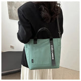 Trending Women Waterproof Nylon Tote Bag Large Capacity Lightweight Crossbody Bag for Student Work Travel Gym