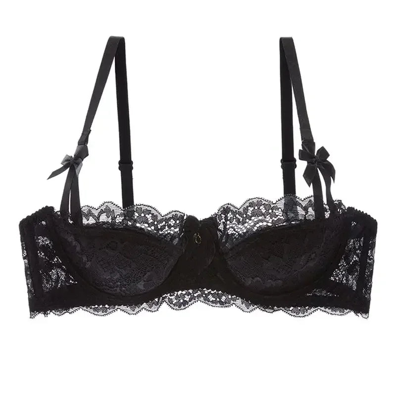 MOYISU French Romantic Lace Comfortable Breathable セクシー Tushy Slim Bra Collection Pure Desire Girls Push Beautiful Underwear SET