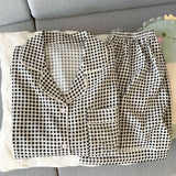Women's sleepwear, summer short sleeved shorts, breathable and comfortable set, lapel cardigan, home clothes can be worn outside