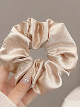 3 Pcs Crystal Dot Scrunchies Hair Rings Fashion Hair Accessories for Women Girls Party Ponytail Holder Hair Accessories