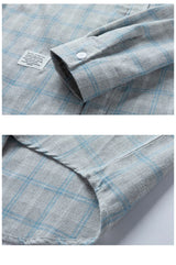 Men's Casual Plaid Shirts Autumn Fashion Long-sleeved T-shirts Korean Loose High Street Shirt Outwear Young Adults Spring Top