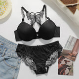 Hot selling 2-piece set of sexy red front button braissere beautiful back butterfly fashion bra push up women's set A2120