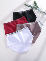 4Pcs S-XXL Cotton High Waist Underpants Women's Seamless High Elastic Belt Panties Comfortable Sports Briefs Breathable Lingerie