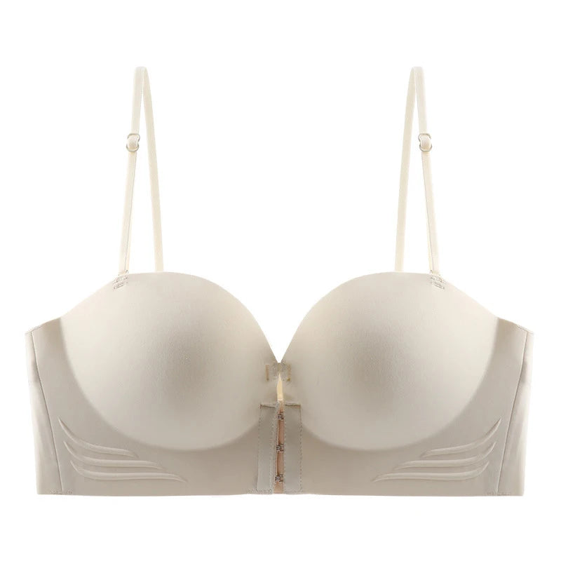 FINETOO Front Closure Sexy Push Up Bra Women Invisible Bras Underwear Lingerie For Female Brassiere Strapless Seamless Bralette