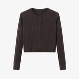 AS AW25 new design knitting cable cardigan + ribbing mockneck dress maxi length match for lady wear
