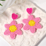 AENSOA Bohemian Starfish Lobster Conch Seed Bead Drop Earrings for Women Handmade Ocean Animal Earrings Summer Beach Jewelry