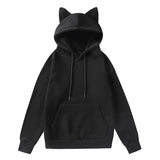 Spring and autumn new style foreign trade women's Cat's ears (Steamed cat-ear shaped bread) design hooded fleece sweater fashion