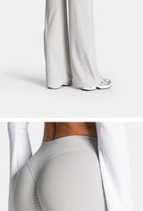 Charming Pro Scrunch Straight Leg Pants Butt Lifting Sculpting Wide Leg Leggings Gym Yoga Jogging Push Up Women Baggy Sweatpants