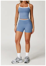 Women's Clothes 2 Pieces Workout Tracksuit Yoga Set Sportswear Gym Clothing High Waist Bell-bottoms Sexy Fitness Bta Sports Suit