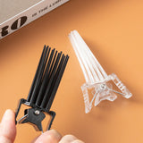 1/2 Pcs Trendy Black Acrylic Curling Roots Hair Clips Natural Traceless High Skull Top Fluffy Hairpin Hair Comb Accessories Set