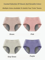 4Pcs Women'S Menstrual Panties High Waist Cotton Briefs Lingerie Physiological Pants Leak Proof Underwear Ladies Period Panty