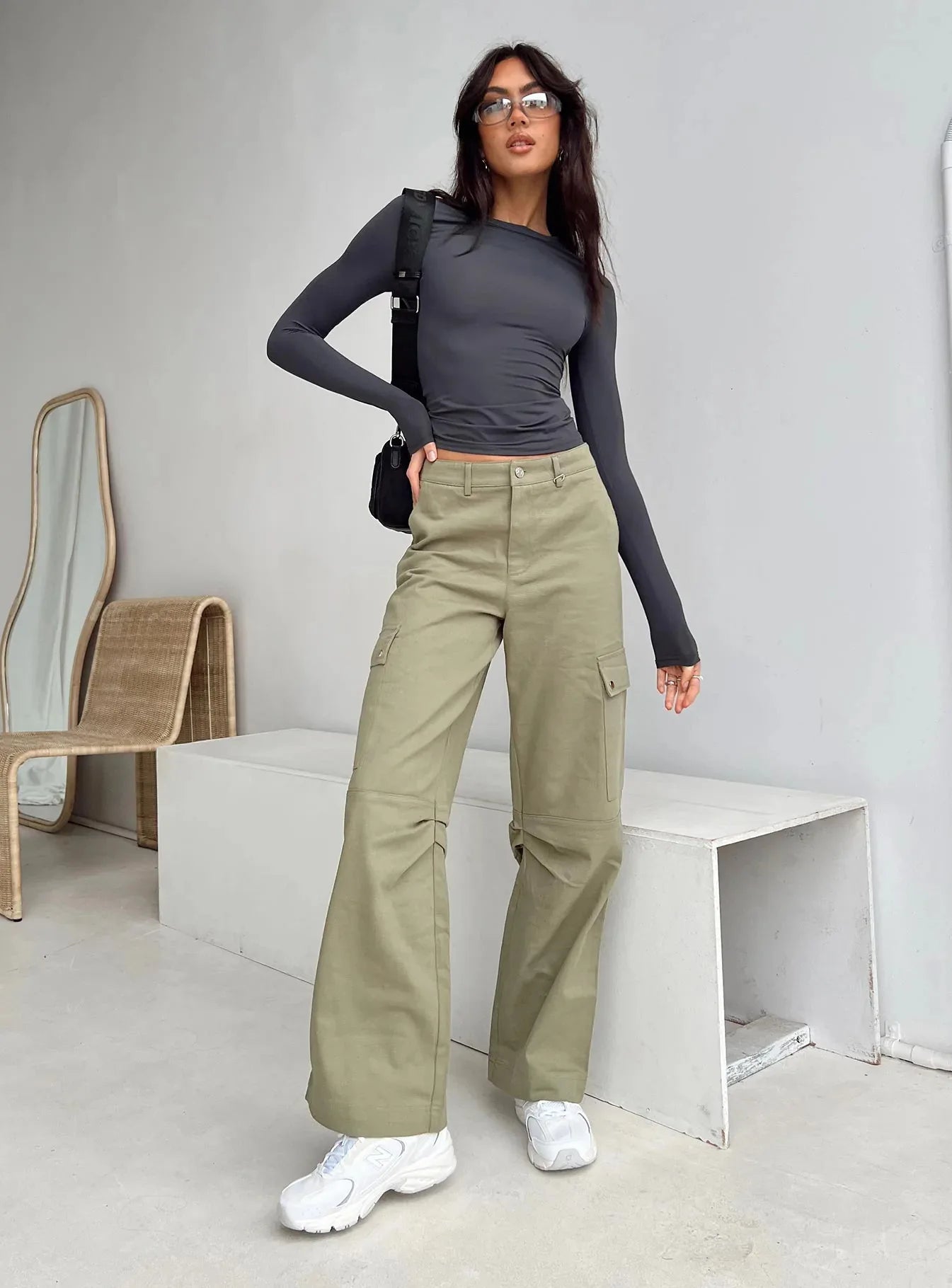 Y2k Long Sleeve T Shirt Women Spring Autumn Crop Top Casual Slim Fit Pullovers Solid O Neck T-shirts Streetwear Female Basic Tee