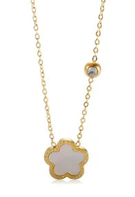 Stainless Steel Vintage Textured Delicate Necklace