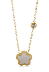 Stainless Steel Vintage Textured Delicate Necklace
