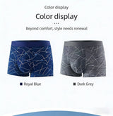 4pcs men's underwear, comfortable, soft and fashionable daily line print intimate boxer briefs, sporty and breathable boxers