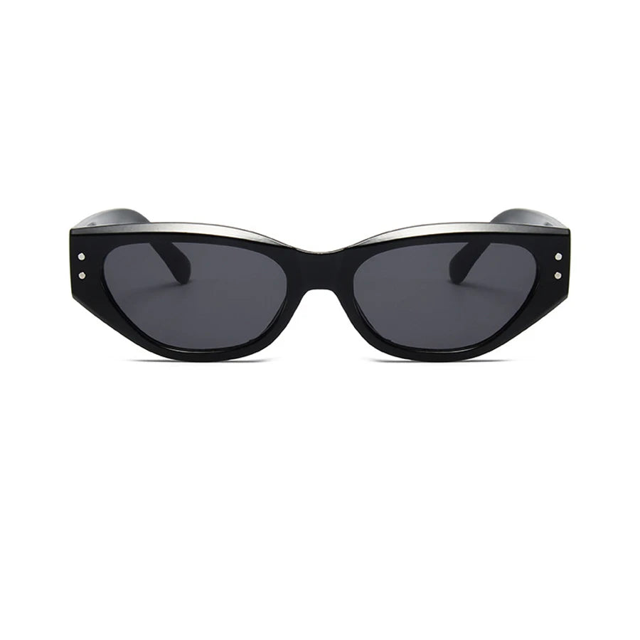 Retro Cat Eye Sunglasses Women Vintage Small Eyewear Women Men Rivet Sun Glasses Female Luxury Brand Eyewear UV400