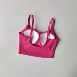 High-end Sports Bra Gym Camisole Fixed Pad Push-up Sports Underwear Women's Strapless Beauty Back Training Fitness Bra Yoga Bra