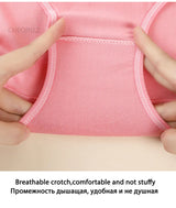 7Pcs Women's Underwear Girls Cotton Panties Sexy Briefs Breathable Soft Lingerie Female Cute Solid Color Underpants Plus Size