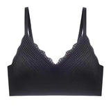 New Top Lace Seamless Women's Underwear Small Chest Gathered Non-slip No Steel Ring Sexy Sling Beautiful Back Bra Thin Section