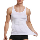 Men Slimming Body Shaper Abdomen Reducer Underwear Tank Top Sleevelss Wide Strap Shapewear Fitness Posture Correct Belly Abdominal Fat Reducer Vest Breathable Soft Waist Trainer S-3XL