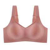 Beautiful Back Large Size Soft Support Push-up Bra For Women, Seamless One-piece, Wire-free, Adjustable Sports Thin Bra Seamless