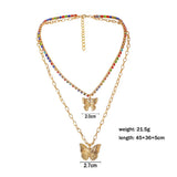 Vintage Butterfly Necklace Women Golden Stainless Steel Blade Snake Chains Aesthetic Charms Choker Women jewelry Gift To Mujer