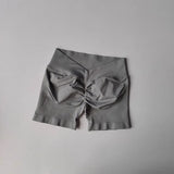 Women's High-Waist Yoga Sports Shorts Summer V-Shaped Widen Peach Hip Lifting Tight Fit Three-Part Fitness Shorts