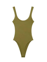 Skinny Ribbed Bodysuits for Women, O Neck, Straps, Snap-Button, Female Playsuits, Sexy Fashion