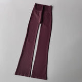 High Waisted Compression Without Awkward Lines Micro Flared Yoga Outdoor Wear Seamless Elastic Fitness Pants Lifting Leggings