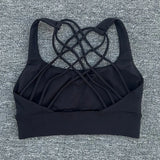 New Fitness Sports Bra for Women Push Up Cross Back Shockproof Running Gym Training Workout Yoga Underwear Crop Tops