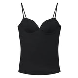 HXAO Sleeveless Crop Tops For Woman Corset Camisole Brown Top Women Bodycon Backless Sexy Tops With Straps Bustier Tank Tops