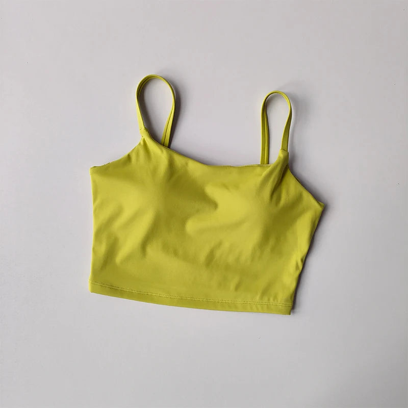 High-end Sports Bra Gym Camisole Fixed Pad Push-up Sports Underwear Women's Strapless Beauty Back Training Fitness Bra Yoga Bra
