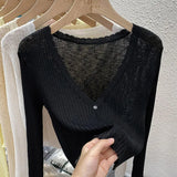 Summer Short Ice Silk Knitted Sun Protection Cardigan Women's Thin Suspender Skirt Layered Gauze Jacket Air-conditioned Cover Up