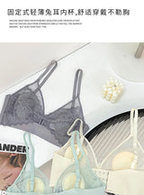 Sexy Lace Crop Top Deep V Backless Camisole Hollow Mesh Bra Female Solid Color Seamless Underwear Removable Chest Pad Tank Top
