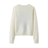 Crochet Bear Knit Sweater Pullover Women Jacquard Knitwear 2026 Autumn Winter Tops Coat Luxury Designer Brand Women Clothin