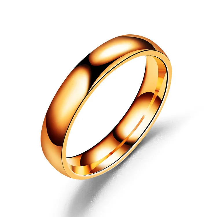 2mm Thin Stainless Steel Rings Rose Gold Fashion Simple Titanium Steel Rings for Women Girl Gifts