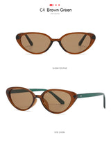 2pcs Retro Small Cat Eye Sunglasses for Women Men Rivet Design Fashion Triangle Sun Glasses Cute Style Multi Color Eyeglasses