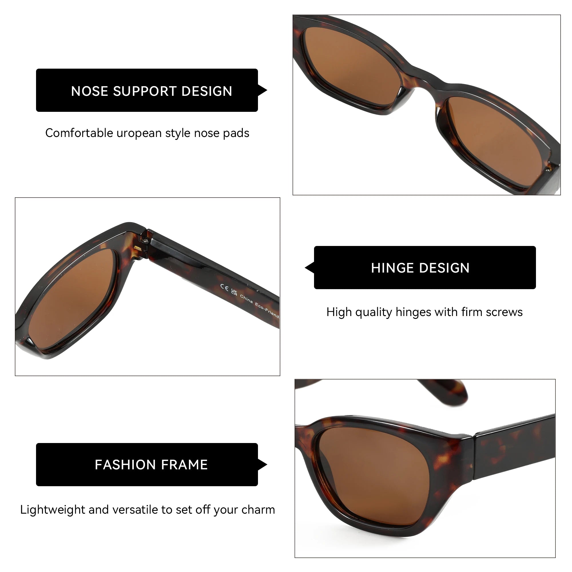 ZENOTTIC Cat Eye Narrow Retro Sunglasses for Women Polarized UV400 Sun Glasses for Small Face Trendy Shades