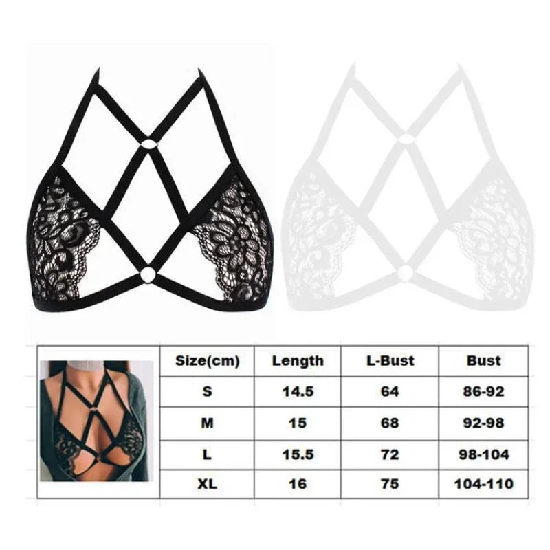 New Sexy Lace Women's Bra Lingerie Fashion Push Up Female Bralette Top Adjustable No-Slip Female Bra Perspective Women Underwear