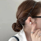 Ladies Non-Clamping Ear Bone Hair Accessories Acetic Acid Headband Headband High-End Hairband Girls 2025 New Summer Elegant He
