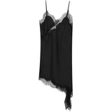HXAO 2025 Women's Lace Asymmetric Dress Sexy Midi Slip Dress Chic Sleeveless Backless Vestido Luxury Women's Elegant Party Dress