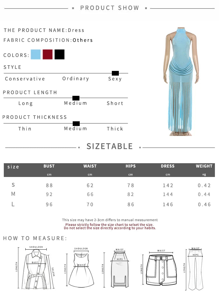 Sisterlinda Turtleneck Dress Women Halter Velvet Ruched Patchwork Tassel Hem Elegant Sexy Backless Valentine's Day Party Bodycon