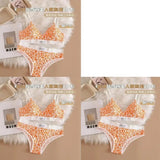 1/3/8Pcs Seamless Bra Set Low Waist Panties Leopard Bralette Sexy Lingerie Set Vneck Sport Brassiere Female Cotton Underwear Set