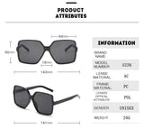 New Trend Full-frame Large Square Sunglasses Fashion Y2k Ladies Sunglasses