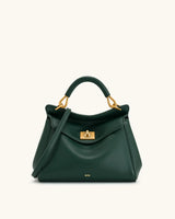 JW PEI Lucia Top-Handle Bag Luxury Designer Crossbody Shoulder Bag for Women Elegant Turn Lock Vegan Leather Messenger Purse